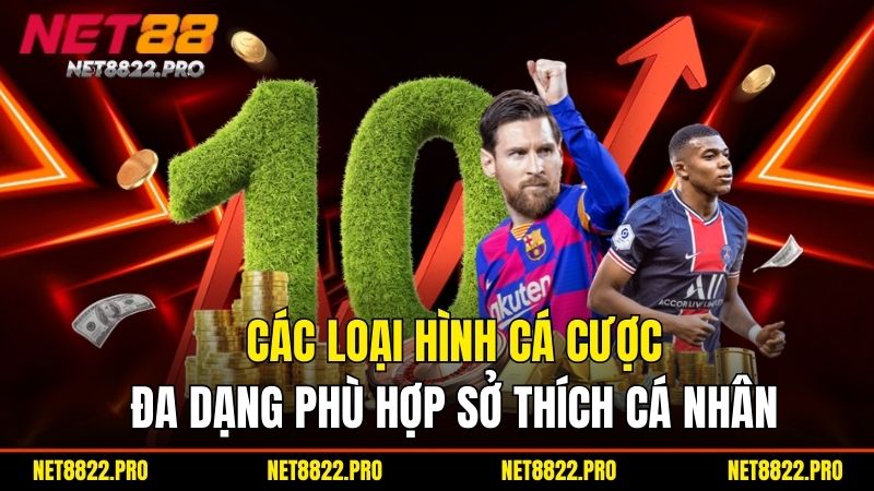 Thể Thao - Khám Phá Thế Giới Cá Cược Đầy Hấp Dẫn Tại Net88 3 Các loại hình cá cược đa dạng phù hợp sở thích cá nhân